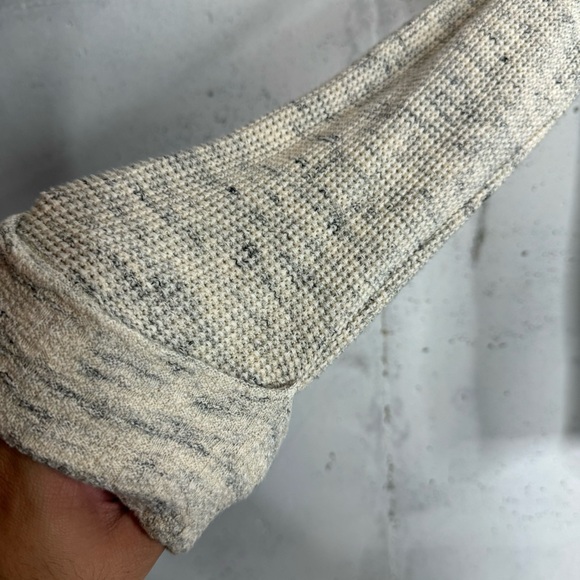 Habitat Cream Gray Speckled Cowl Neck Oversize Tunic Sweater Boucle Knit XL - Picture 5 of 12